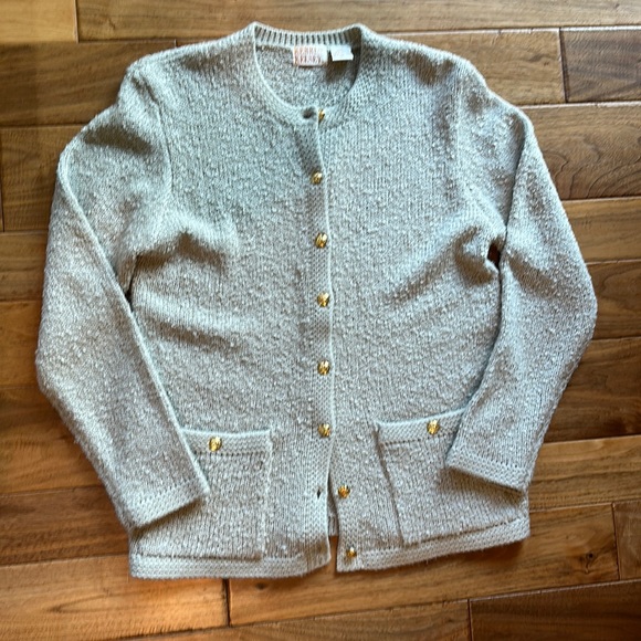 Vtg Kerri & Kelsey boucle cardigan sweater